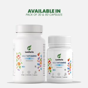 Leeforia Multivitamins for Him, Vitamin B12, Zinc - Immunity & Strong Bones, 30 Capsules