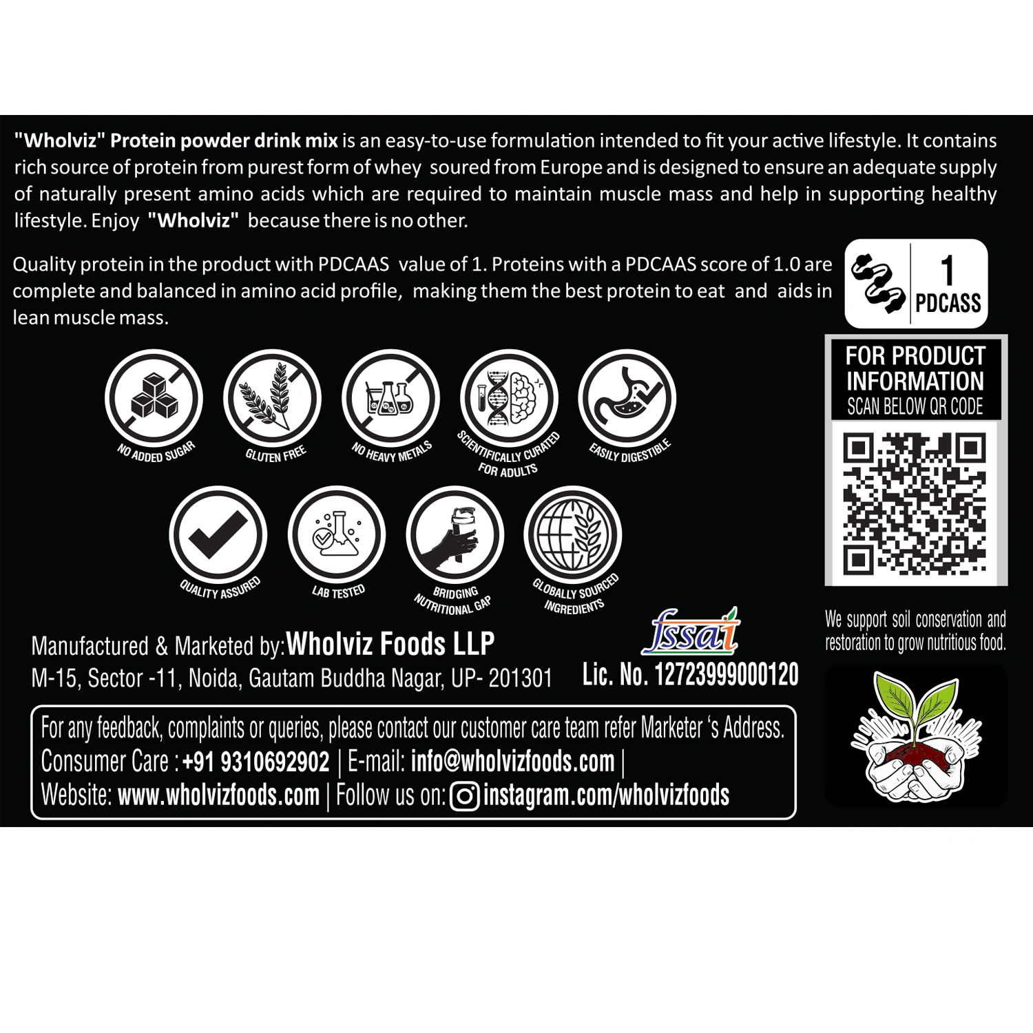 Wholviz Foods Lightest Whey Protein Cocoa 1kg | High Protein - Image 7