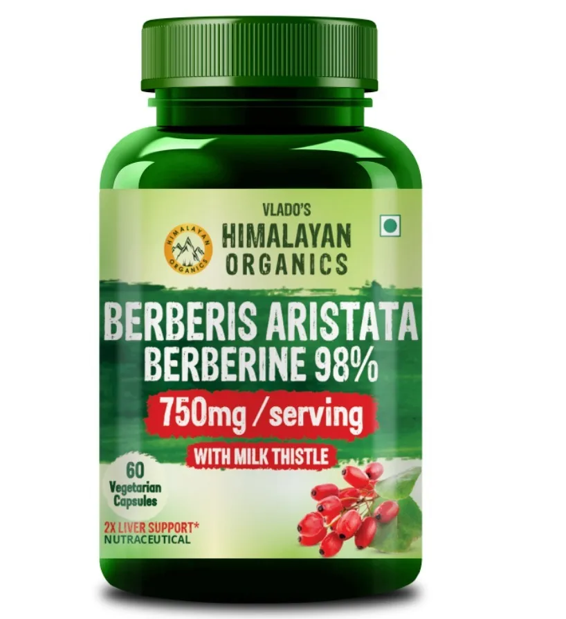 Berberine capsules with milk thistle