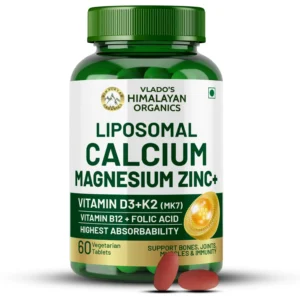 Vlado’s Himalayan Organics Liposomal Calcium Magnesium Zinc Supplement Bottle