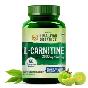 Vlado Himalayan Organics L-Carnitine 2000mg Vegetarian Tablets Bottle
