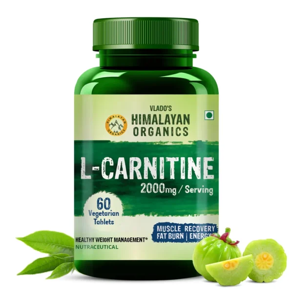 Vlado Himalayan Organics L-Carnitine 2000mg Vegetarian Tablets Bottle