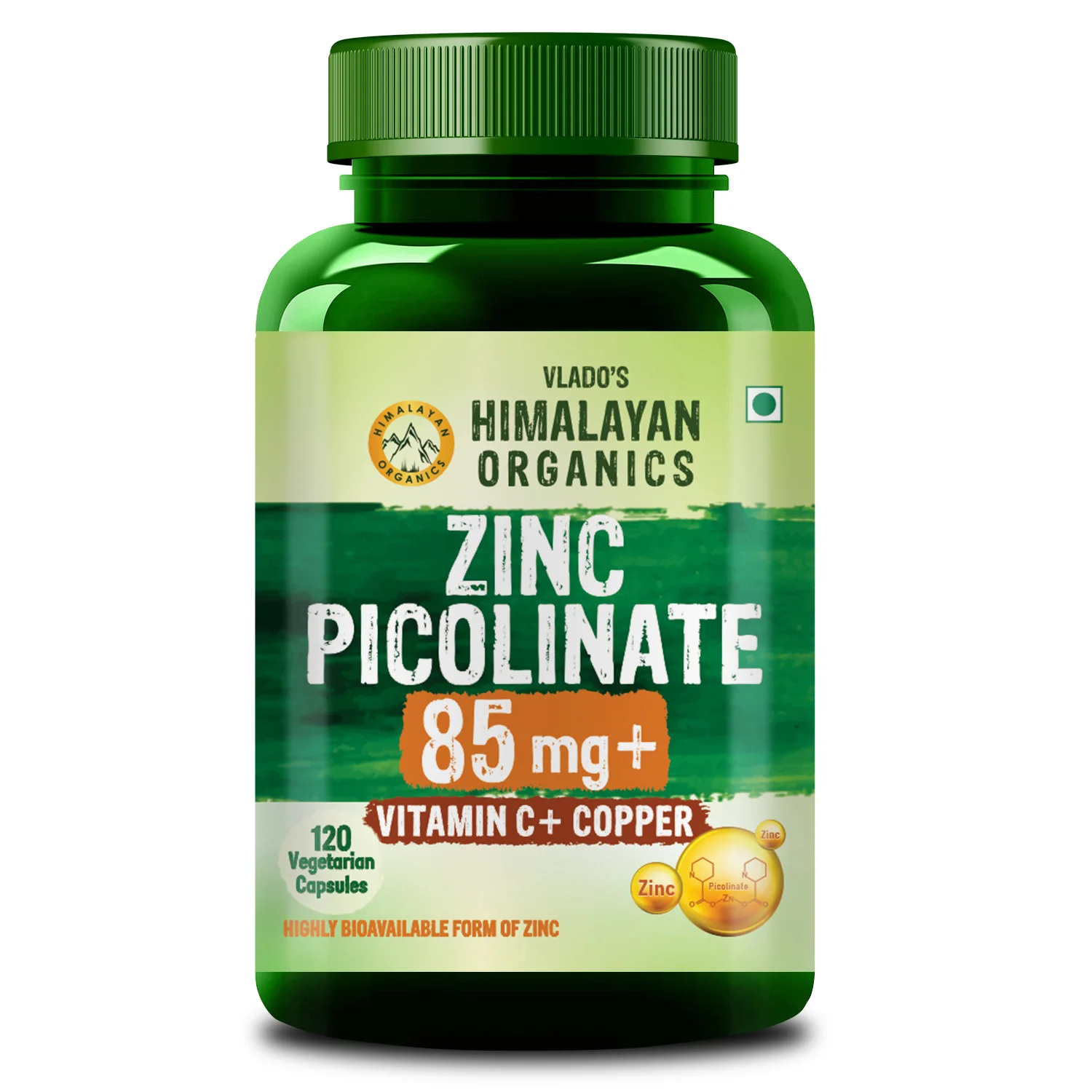 Zinc supplement for men with copper and vitamin C