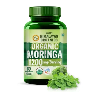 Vlado's Himalayan Organics Moringa 1200mg Tablets Green Bottle