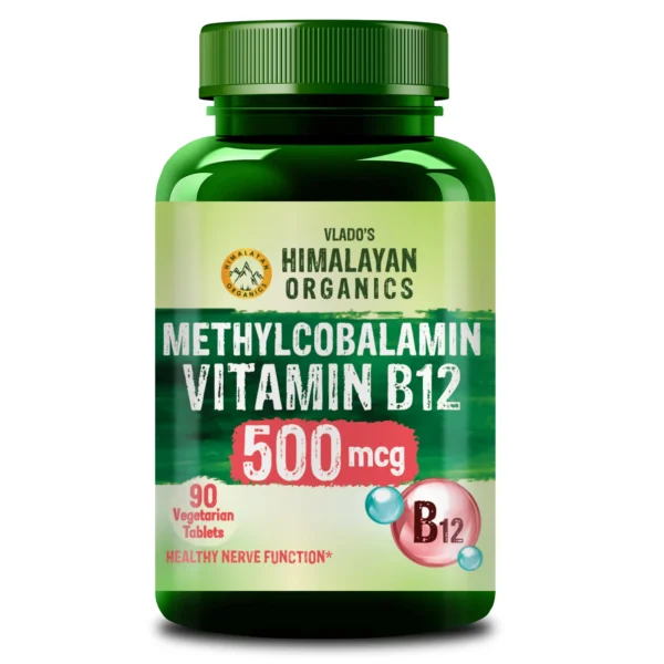 Vlado's Himalayan Organics Methylcobalamin 500mcg Vitamin B12 Tablets