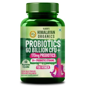 Vlado's Himalayan Organics Probiotics 60 Billion CFU Women's Gut Health Capsules