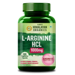 Vlado Himalayan Organics L-Arginine 1000mg Chromium Picolinate Supplement Bottle
