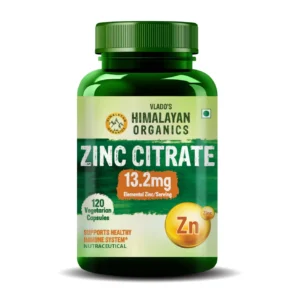 Zinc citrate capsules for immunity and iron absorption