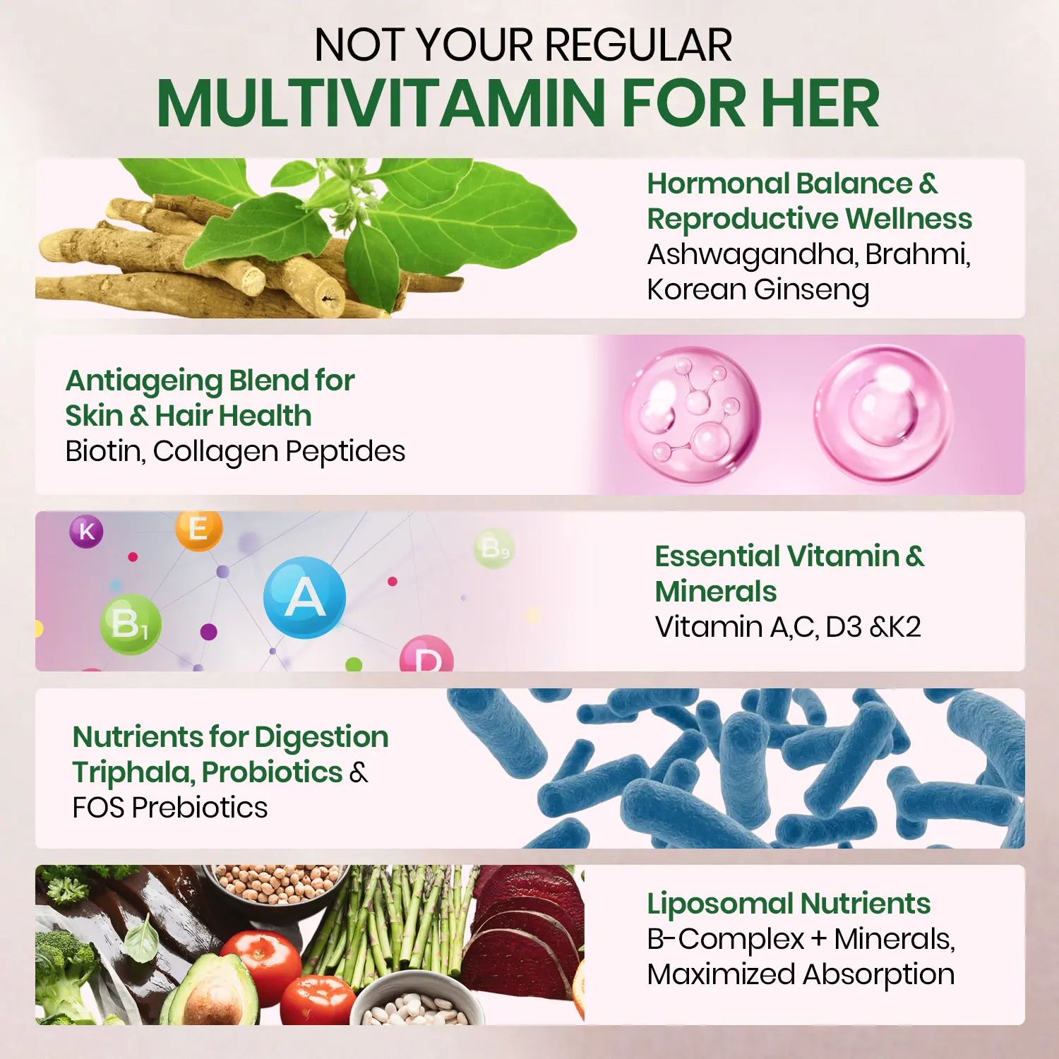 Women’s multivitamin with 75+ ingredients for health support