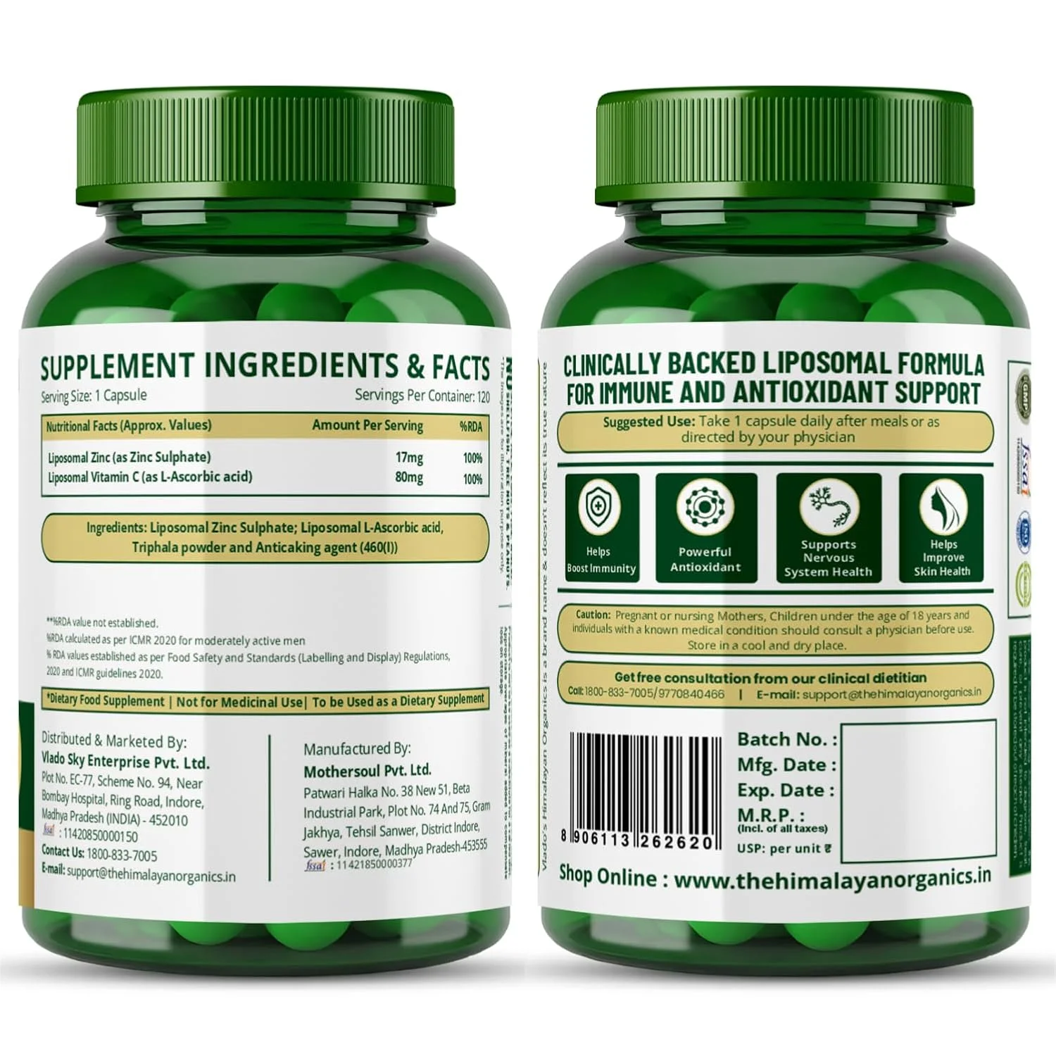 Vlado’s Himalayan Organics Zinc Vitamin C
