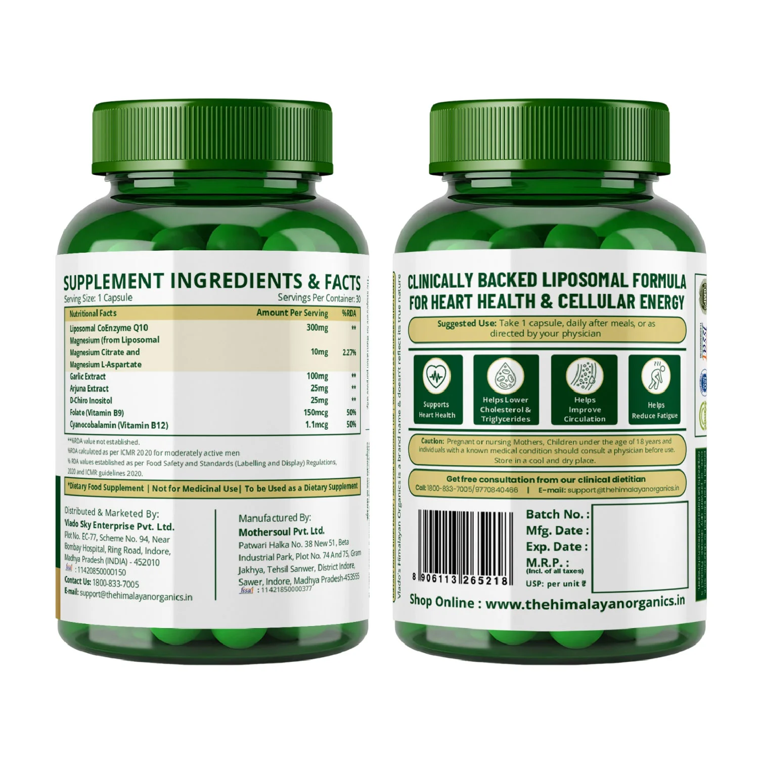 CoQ10 capsules with magnesium