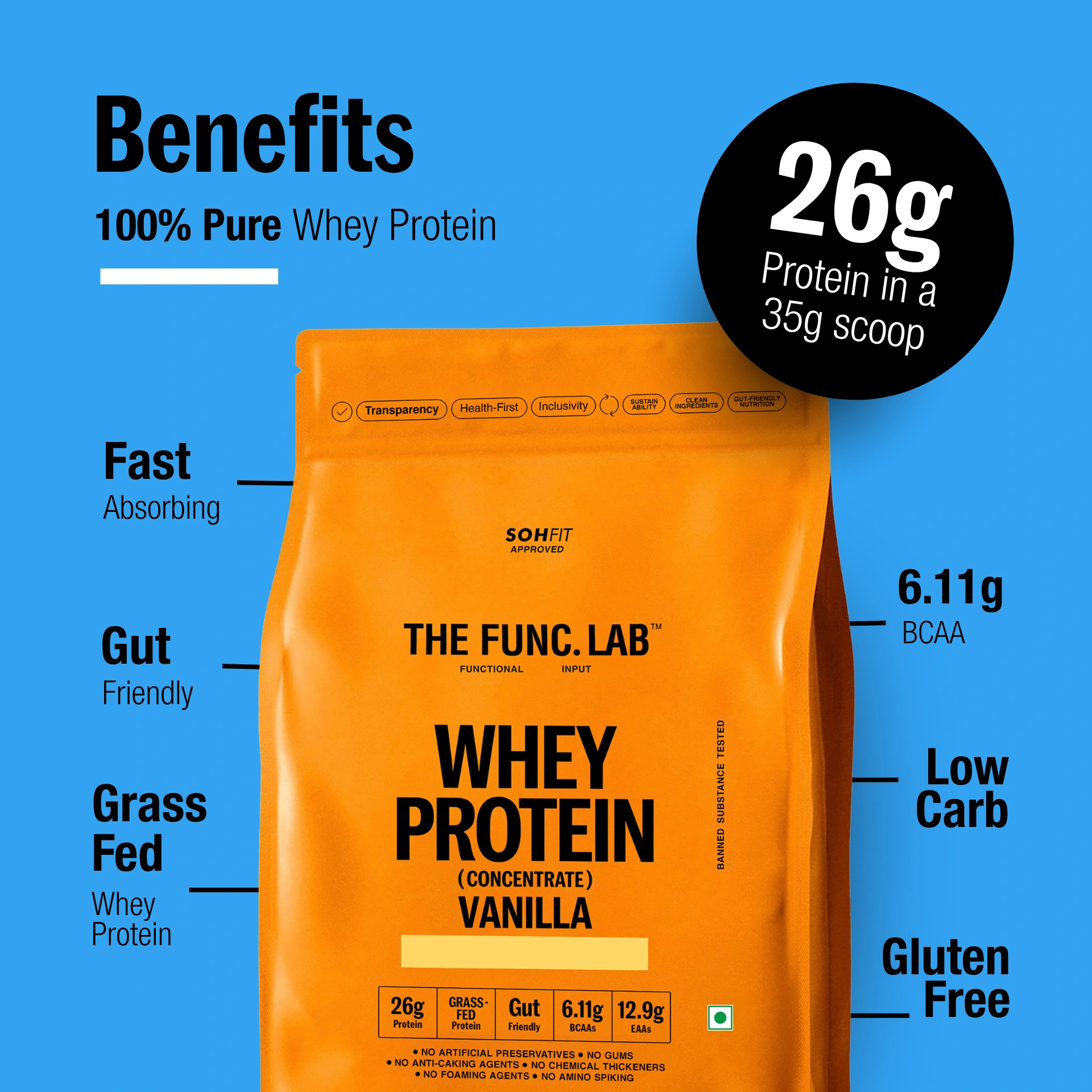 Whey Protein Concentrate - Vanilla Flavour and Benefits
