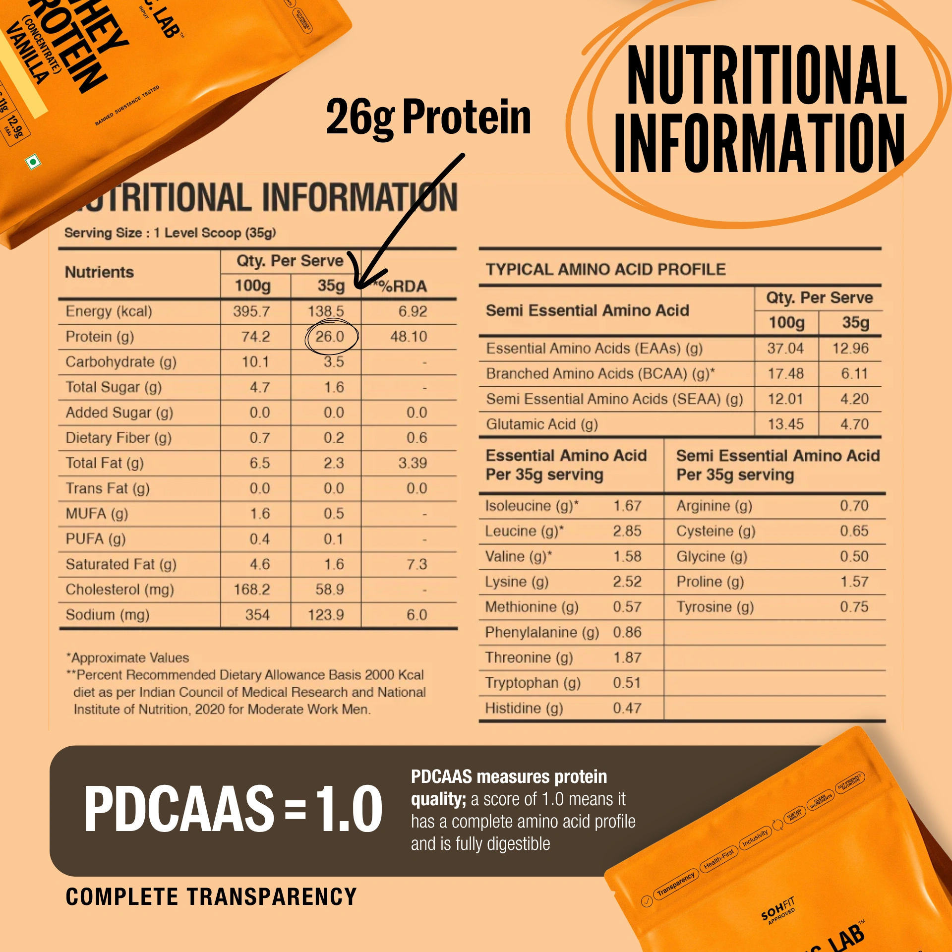 High Quality Vanilla Whey Protein Concentrate for Muscle Growth and Digestion Support