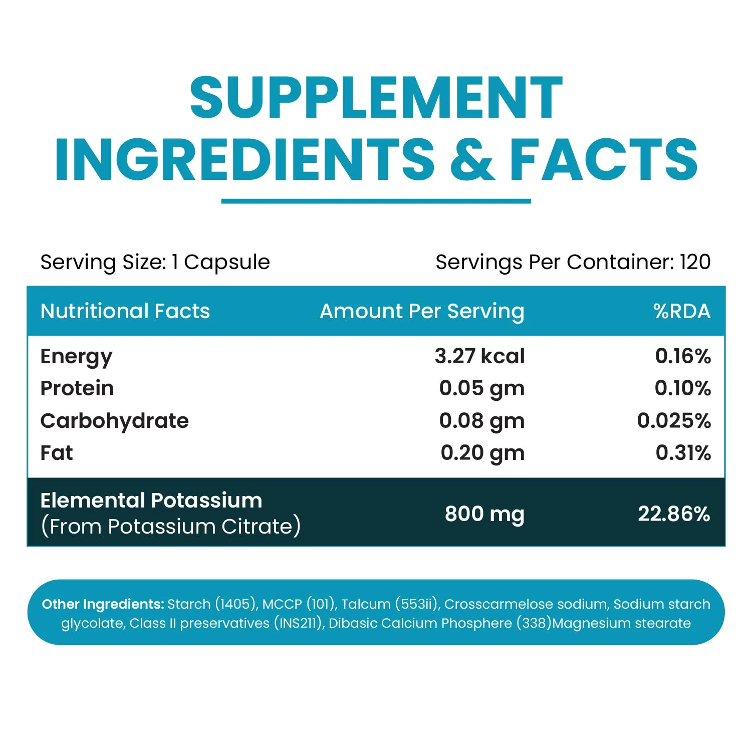 Potassium citrate supplement for nerve joint health