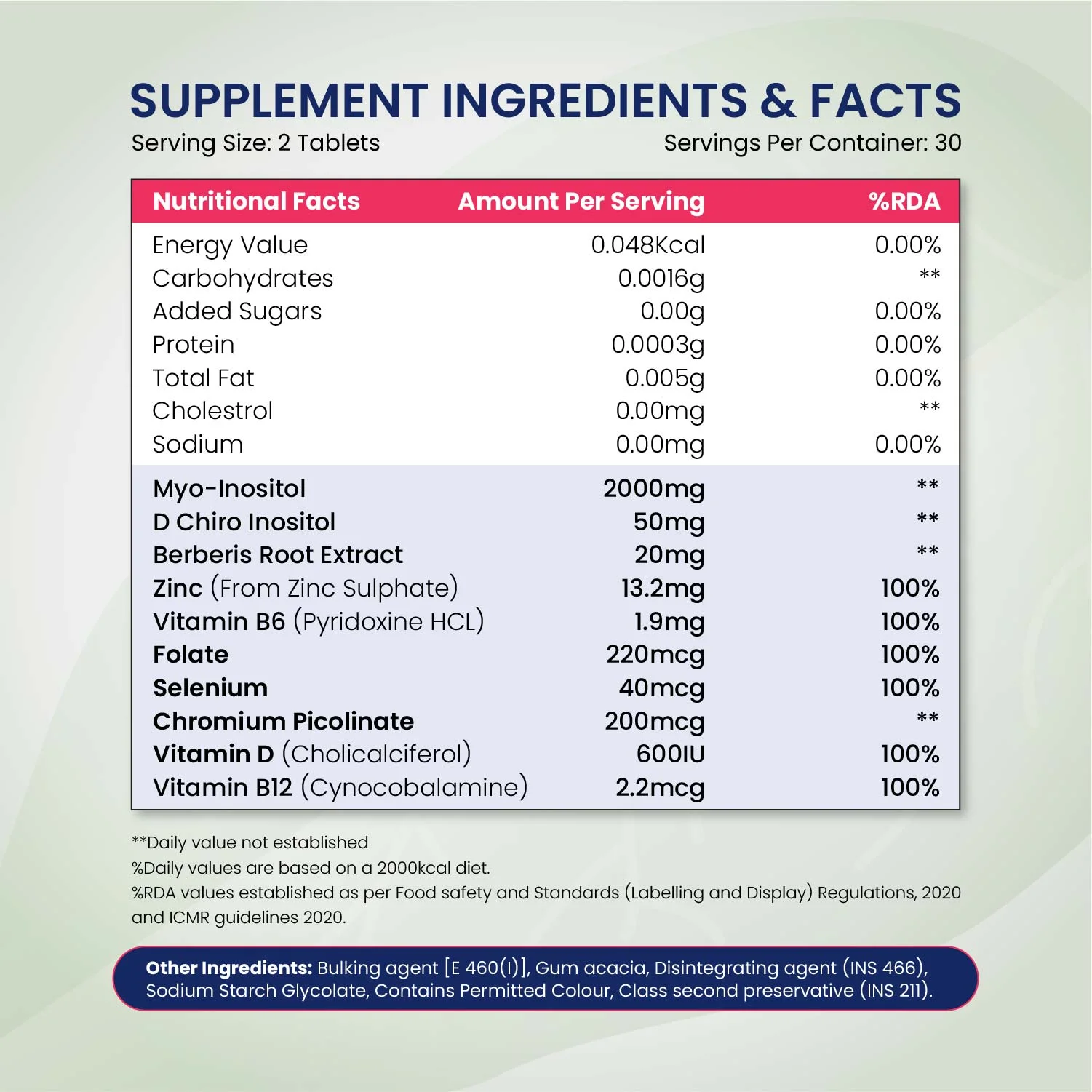PCOS supplement with D-Chiro-Inositol