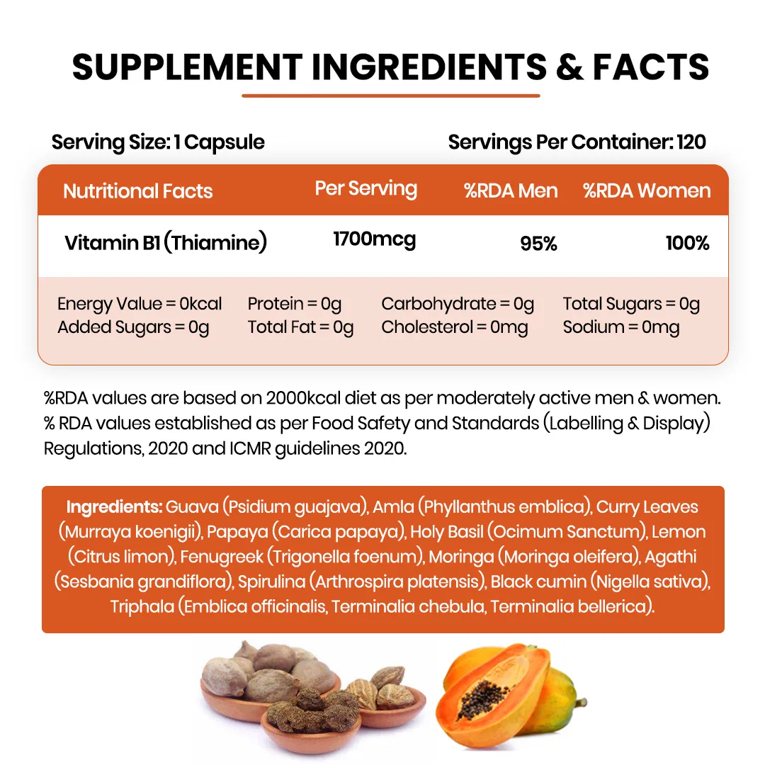 Vlado’s B1 vitamin capsule for energy