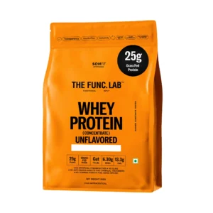 The Func Lab Whey Protein Concentrate Unflavored High Protein Supplement