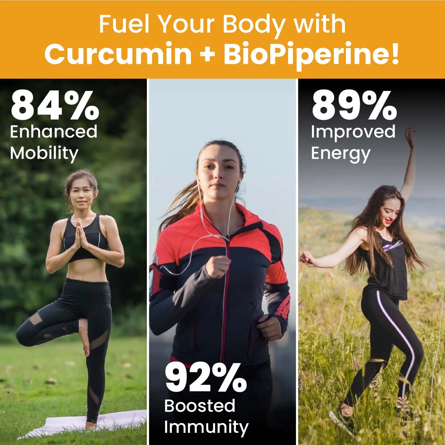 Vlado Himalayan Organics Curcumin Biopiperine Supplement Bottle