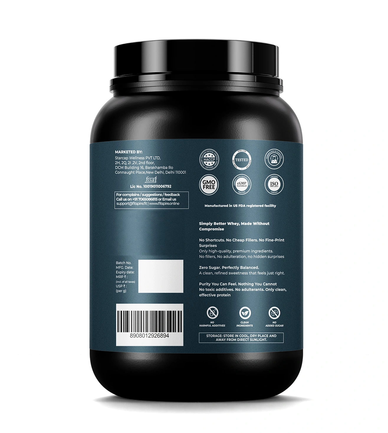 Fitspire Super Fit Whey Protein Powder 1 kg Supplement with Shaker Combo | Gourmet Coffee Flavor | Zero Added Sugar Formula with Digestive Enzymes for Better Absorption - Image 2