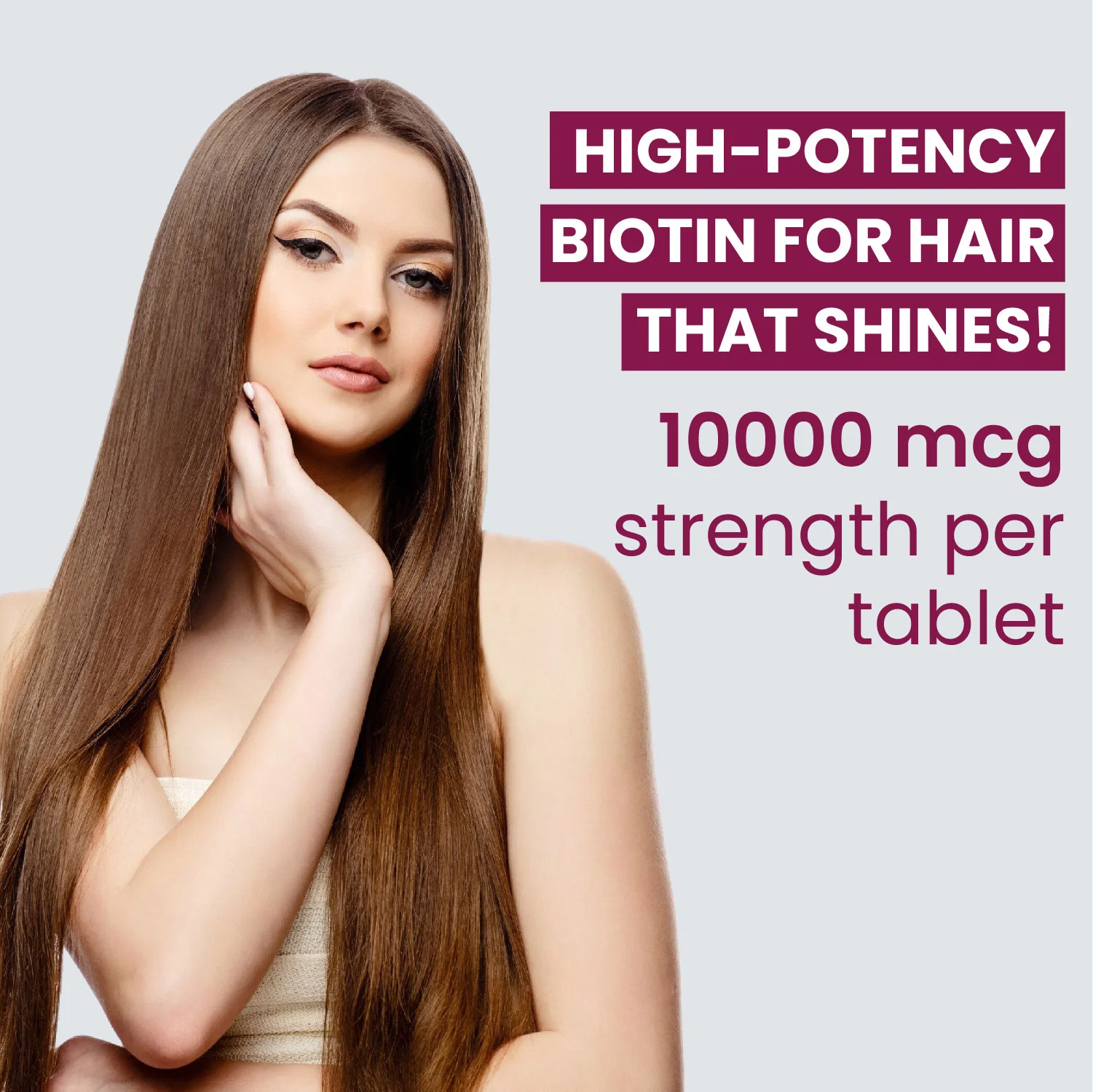 High potency biotin supplement tablets