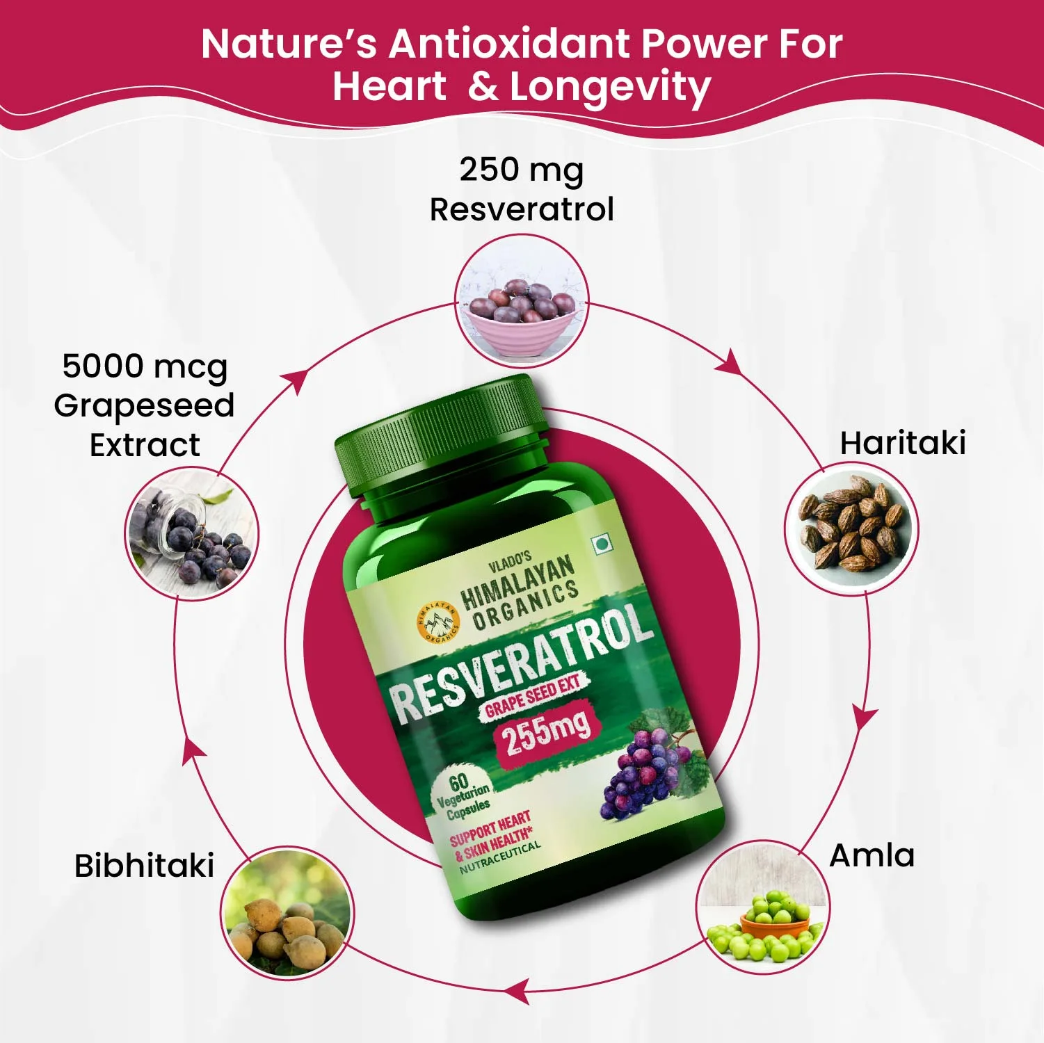 Vlado’s Himalayan Resveratrol 255mg capsules