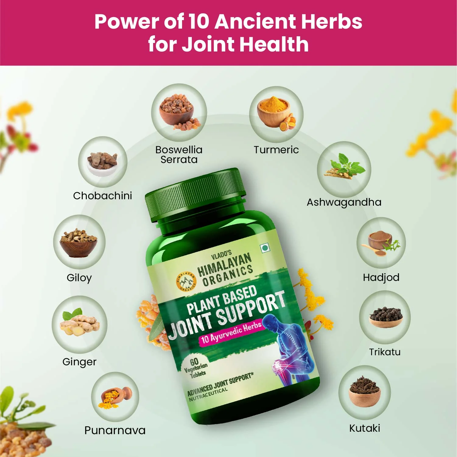 Ayurvedic joint pain relief tablets with Boswellia