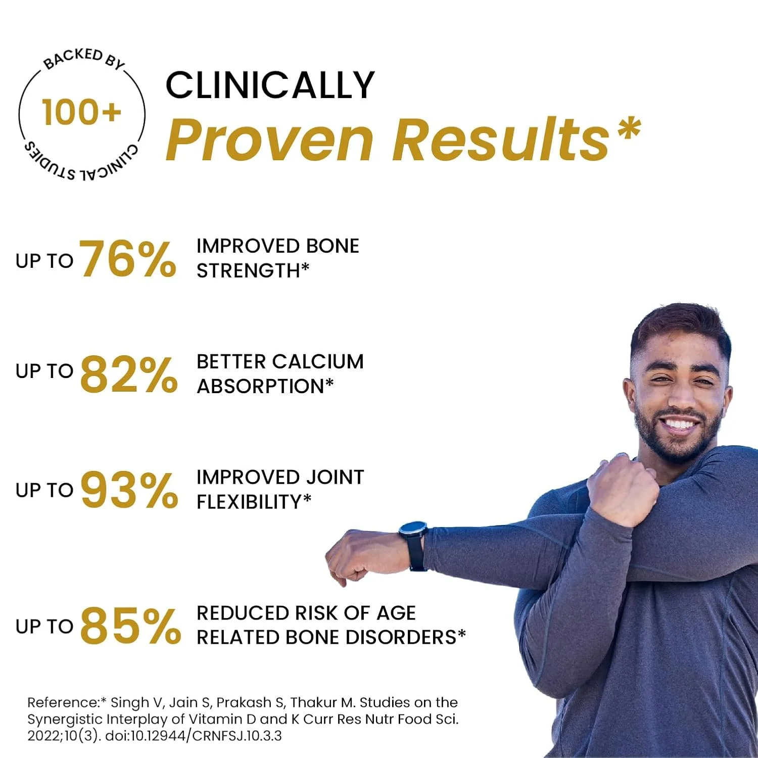 Vlado’s Himalayan Calcium D3 K2 B12 Supplement Claims Infographic