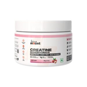 BeingMount Creatine Monohydrate Litchi Flavor | 100g | 25 Servings | 4g Creatine Per Serving | Muscle Strength, Power & Recovery