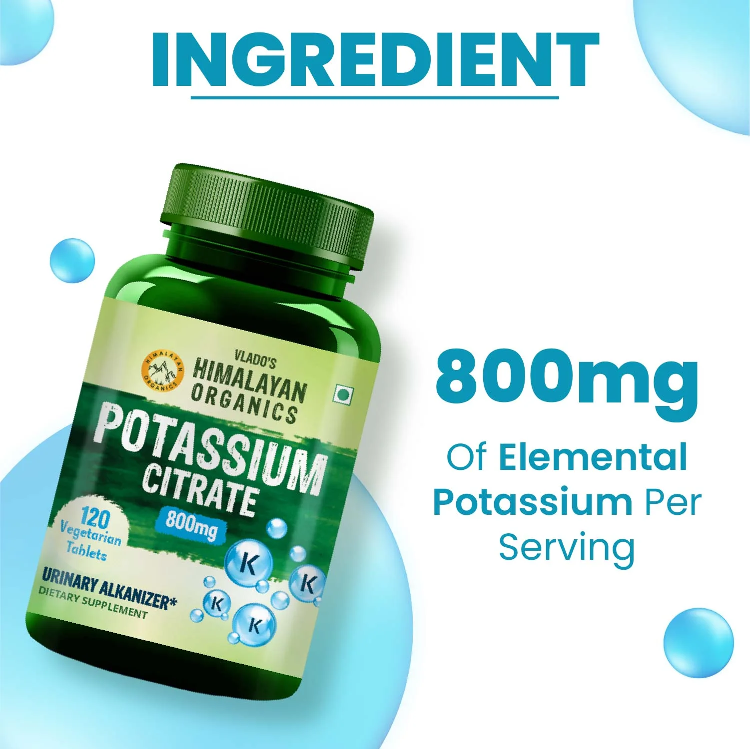 Potassium citrate supplement for nerves joints