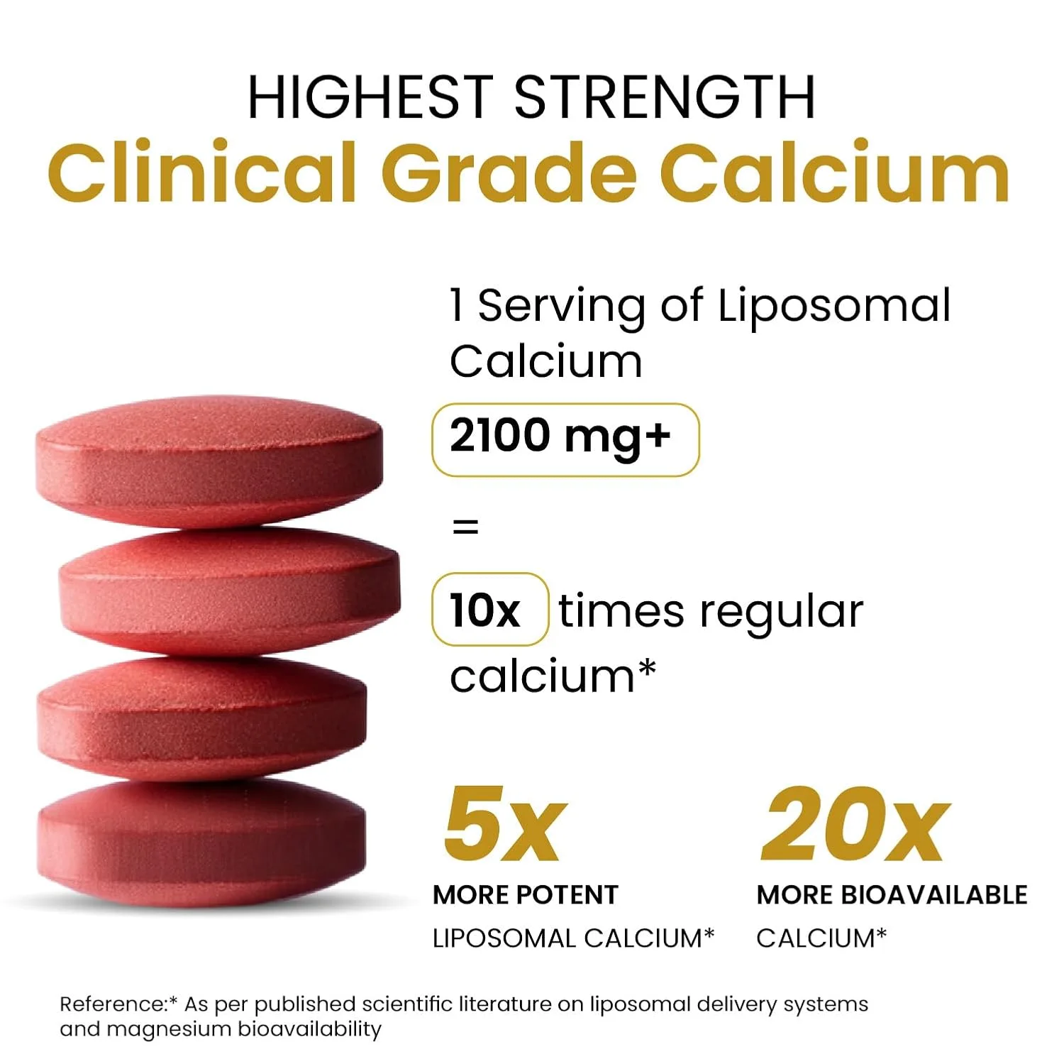 Vlado’s Himalayan Liposomal Calcium 2100mg Supplement Label