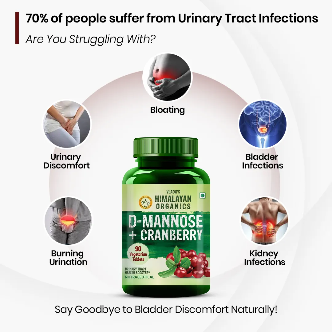 D-Mannose and Cranberry tablets for kidney health