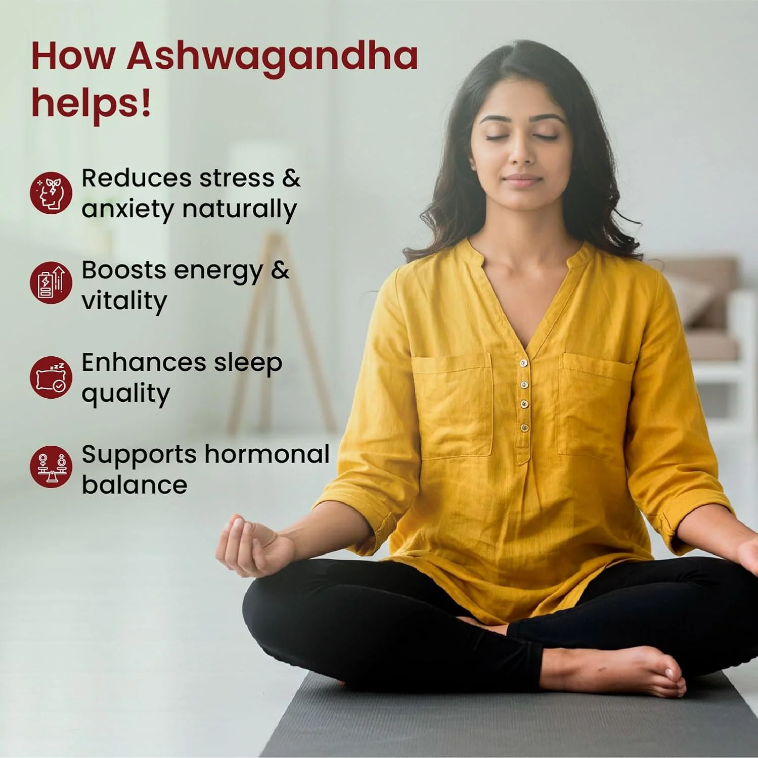 Vlado's Himalayan Organics Ashwagandha Stress Relief Infographic