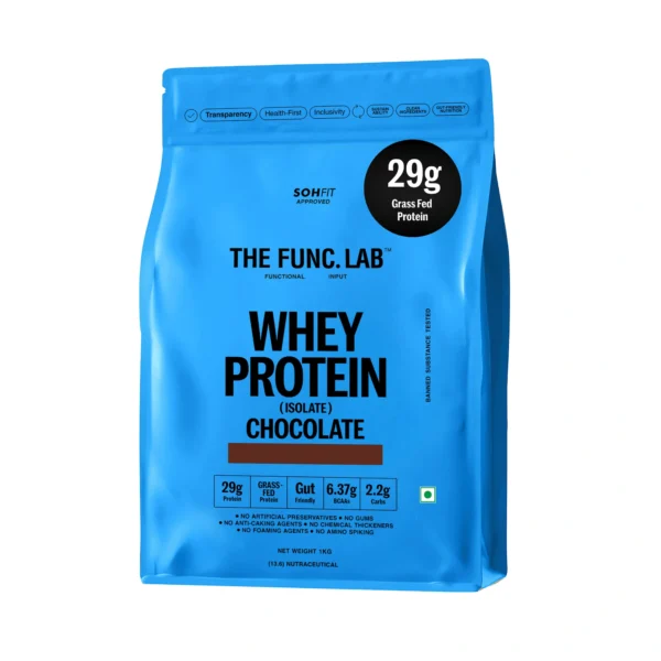 The Func Lab Whey Protein Isolate Chocolate Flavour 1 kg Bag