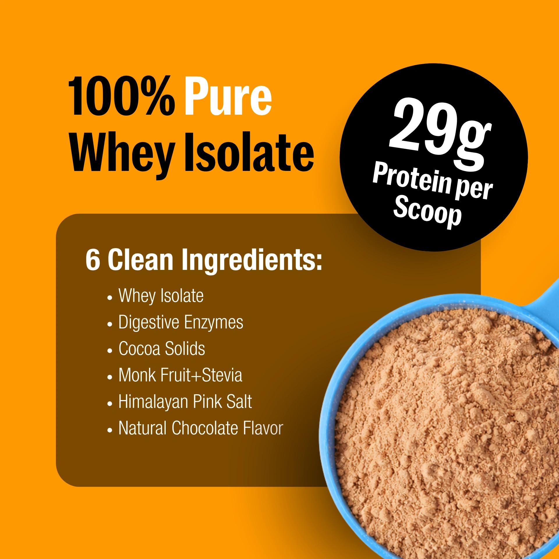 The Func Lab Chocolate Whey Protein Isolate Supplement 500g for muscles growth and digestion