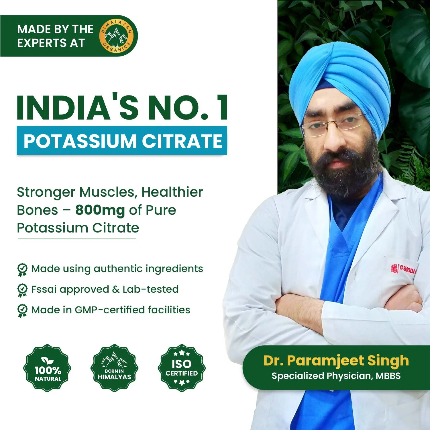 Potassium citrate supplement for nerve joint health