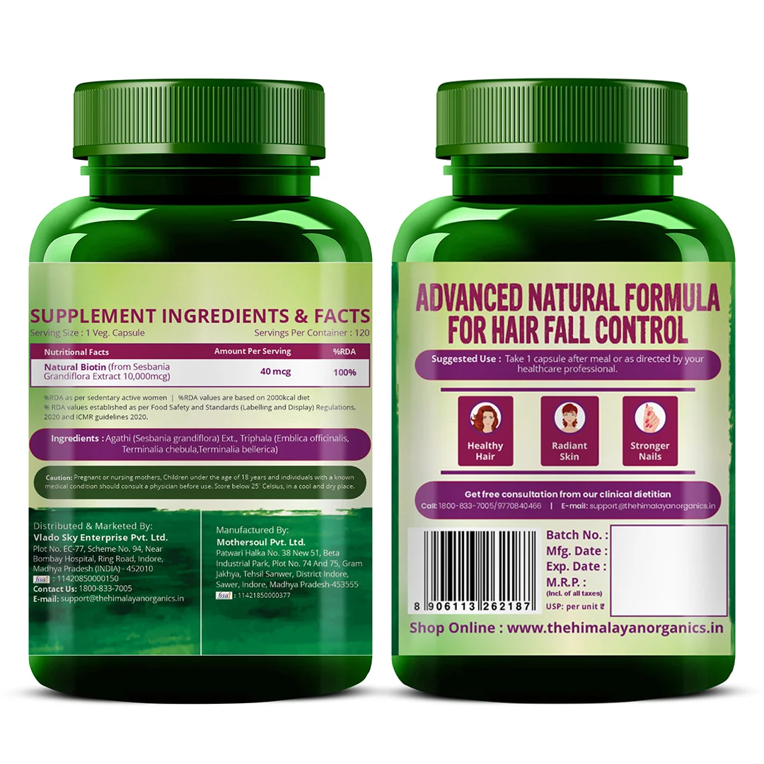 Biotin supplement for hair skin nails