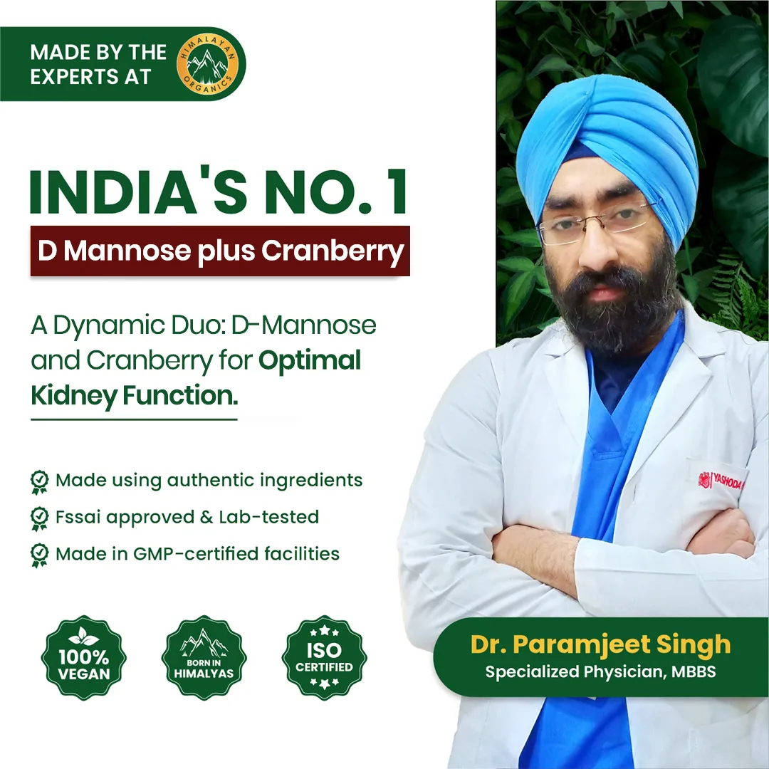 D-Mannose and Cranberry tablets for kidney and bladder health