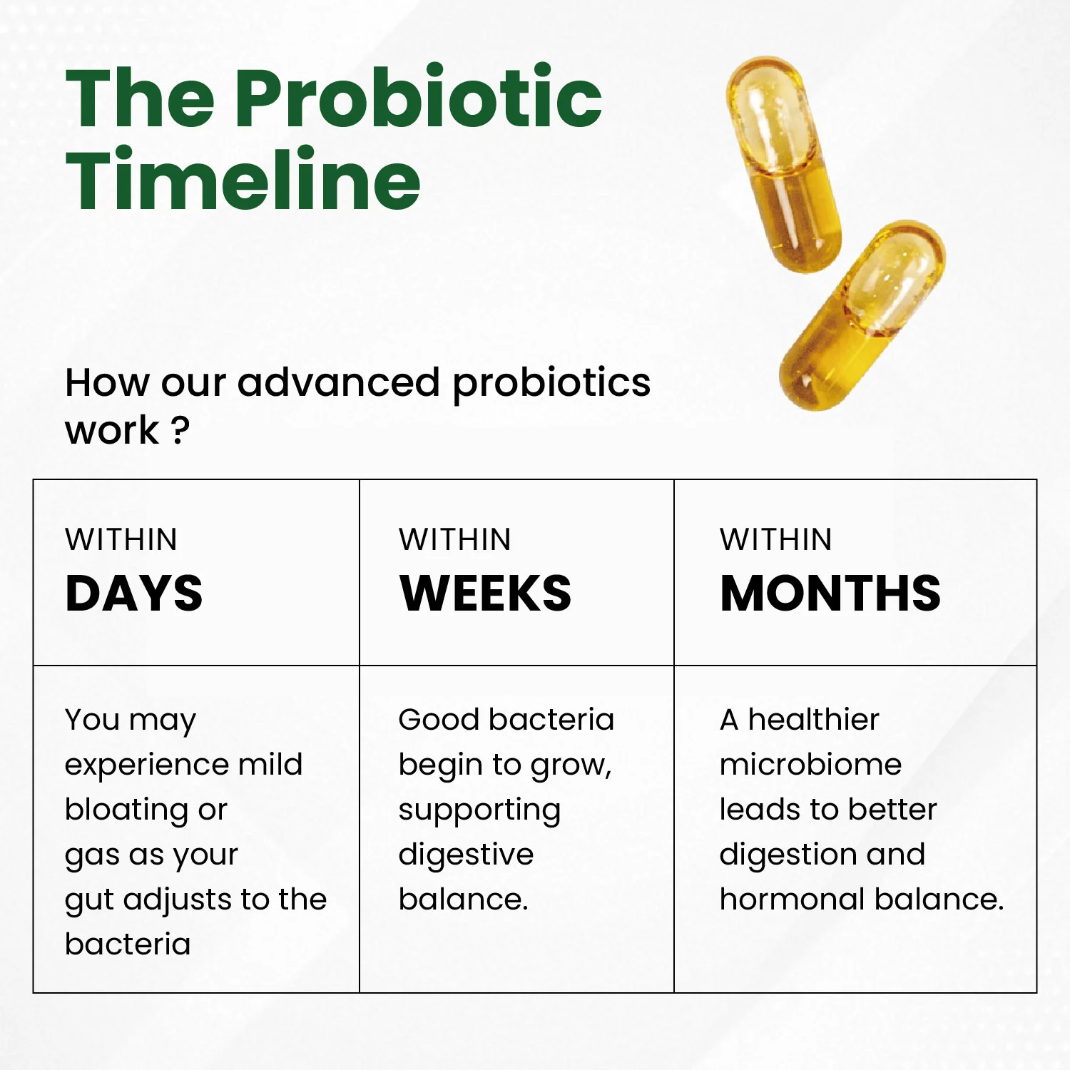 Vlado Himalayan Organics Probiotics Timeline Infographic