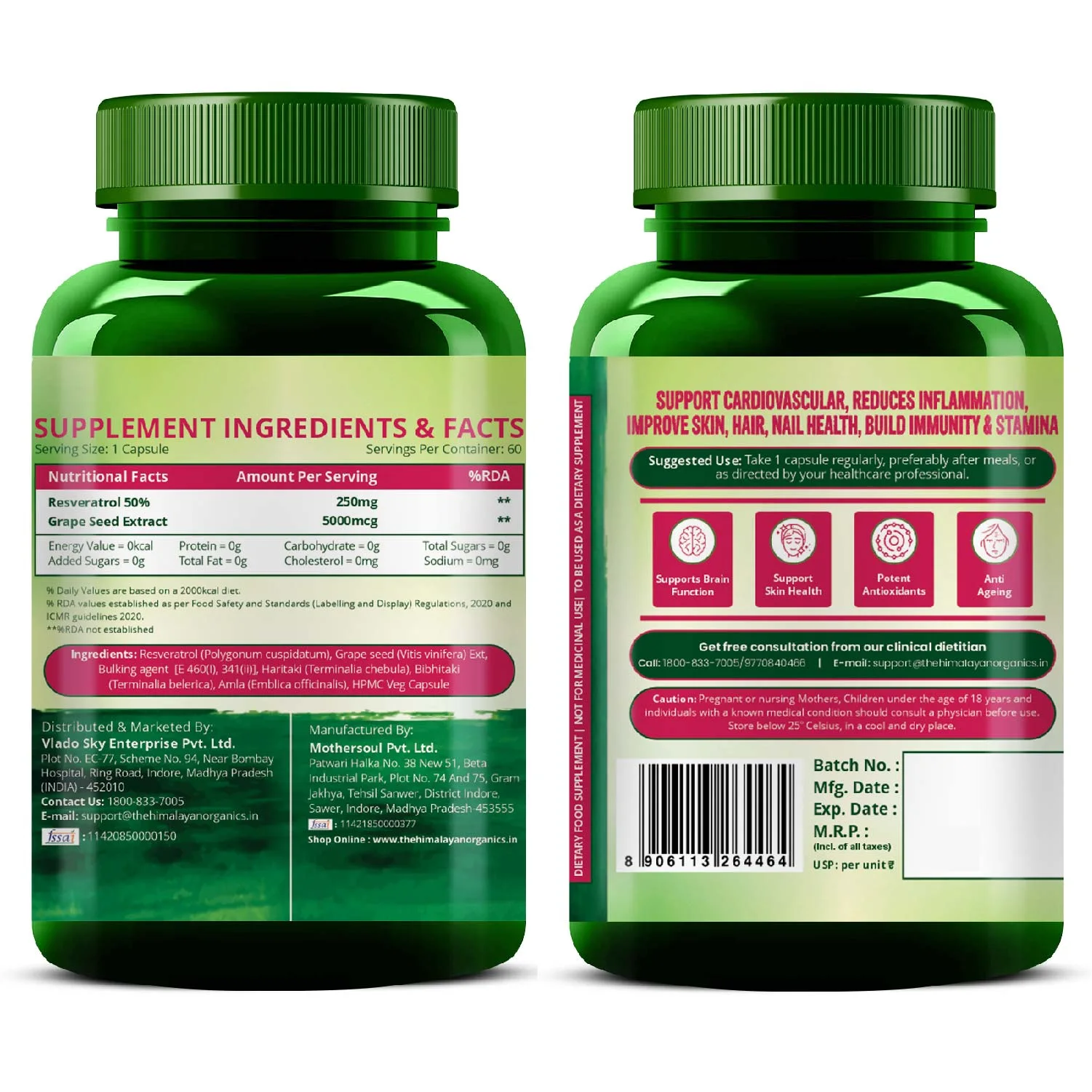 Vlado’s Resveratrol with Grape Seed Extract