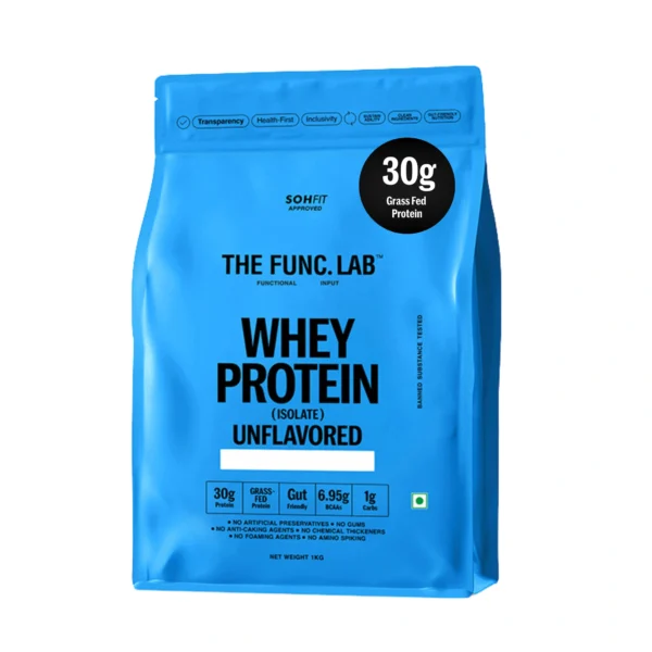 Grass-Fed Whey Protein Isolate Powder - 1kg - Unflavored