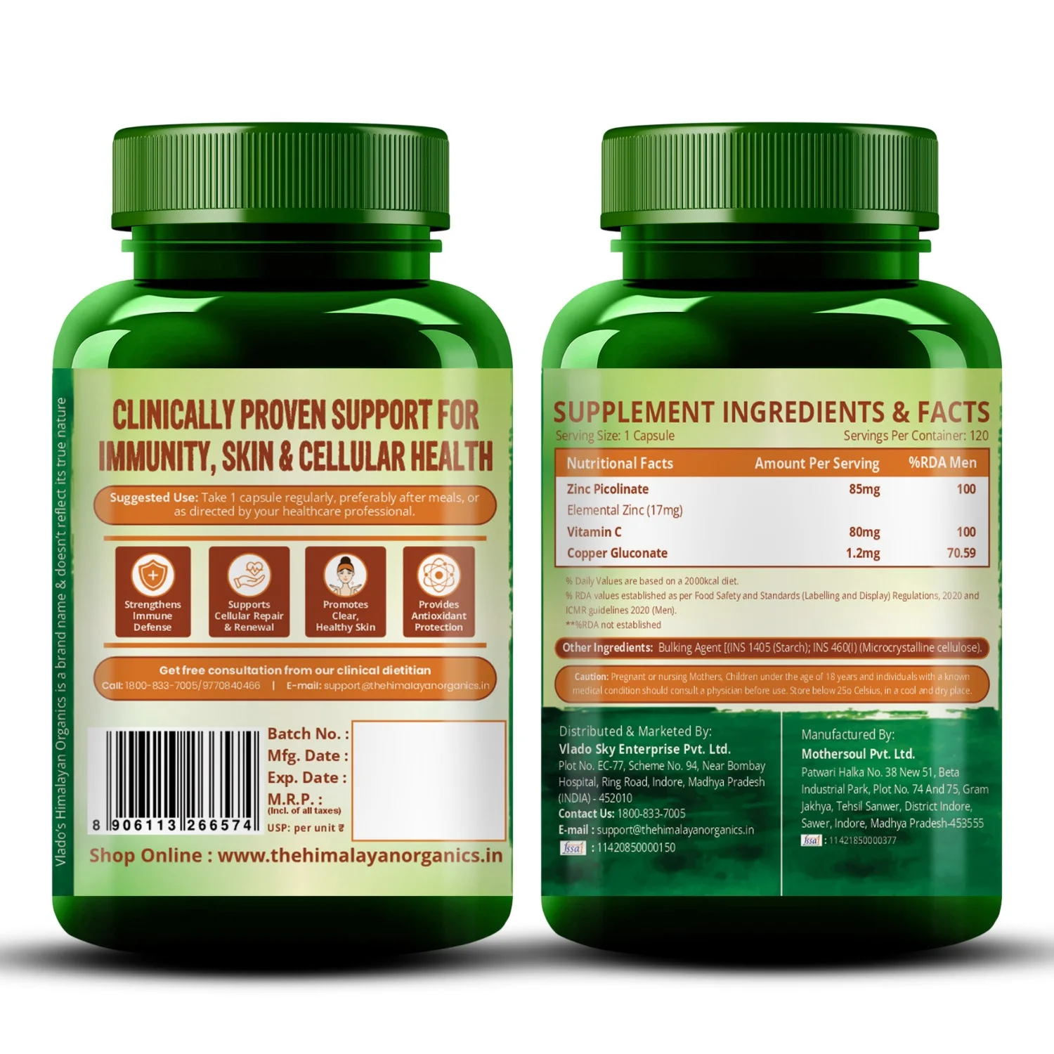 Zinc Picolinate with Vitamin C Copper