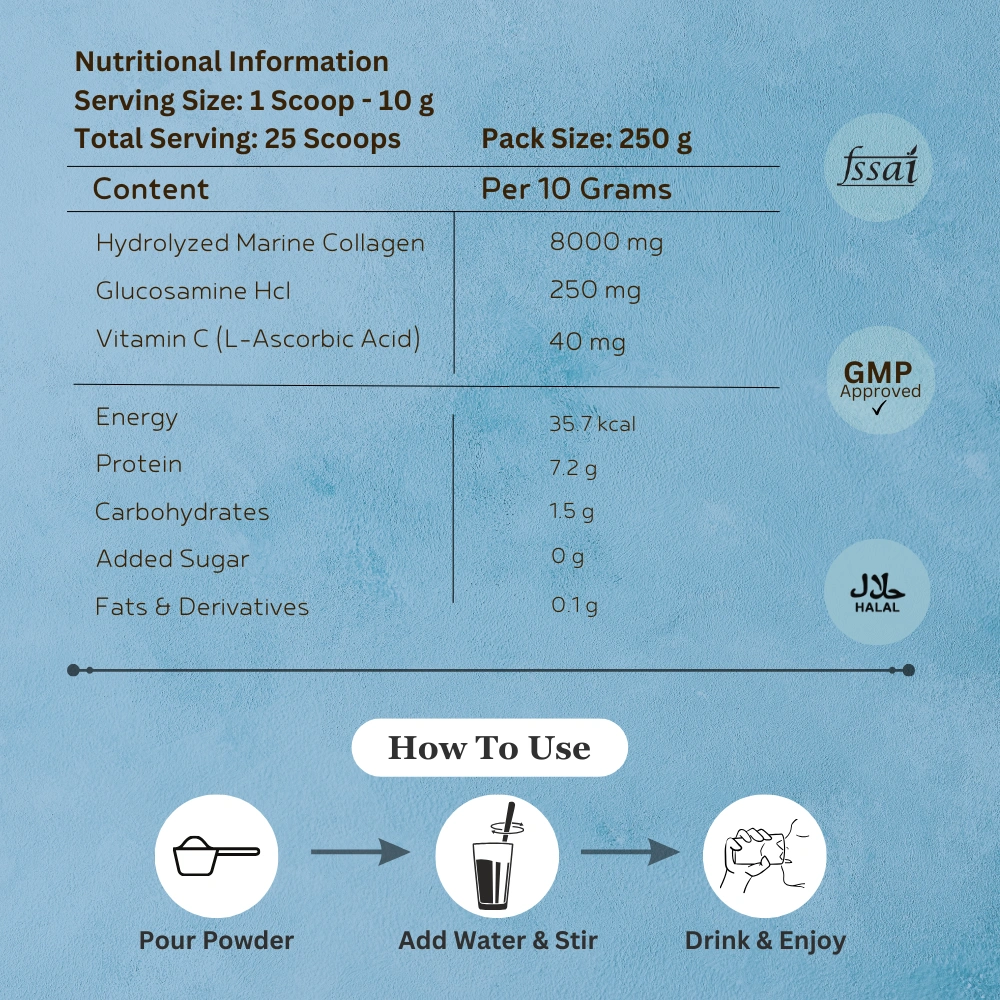 INJA Fit Marine Collagen For Skin, Joints And Muscles, With Vitamin C & Glucosamine | Coffee Flavour - Image 6