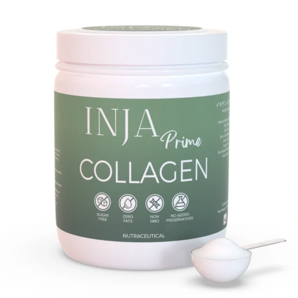 INJA Prime Collagen Powder Jar with Scoop