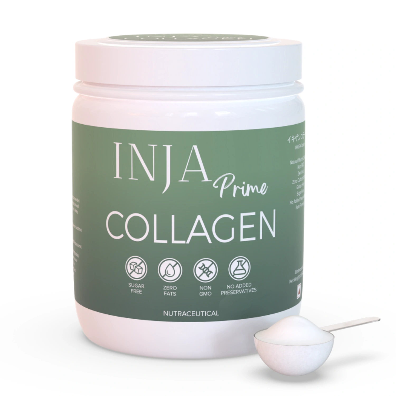 INJA Prime Finest Hydrolyzed Marine Collagen Unflavoured | Supports Skin, Hair, Nails, Joints & Bone Health