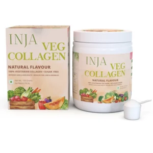INJA Veg Collagen Natural Flavour | Vegetarian Collagen Formula for Skin, Hair, Nails & Muscle Health Support