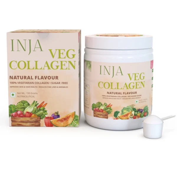 Inja Veg Collagen Natural Flavour Jar and Box