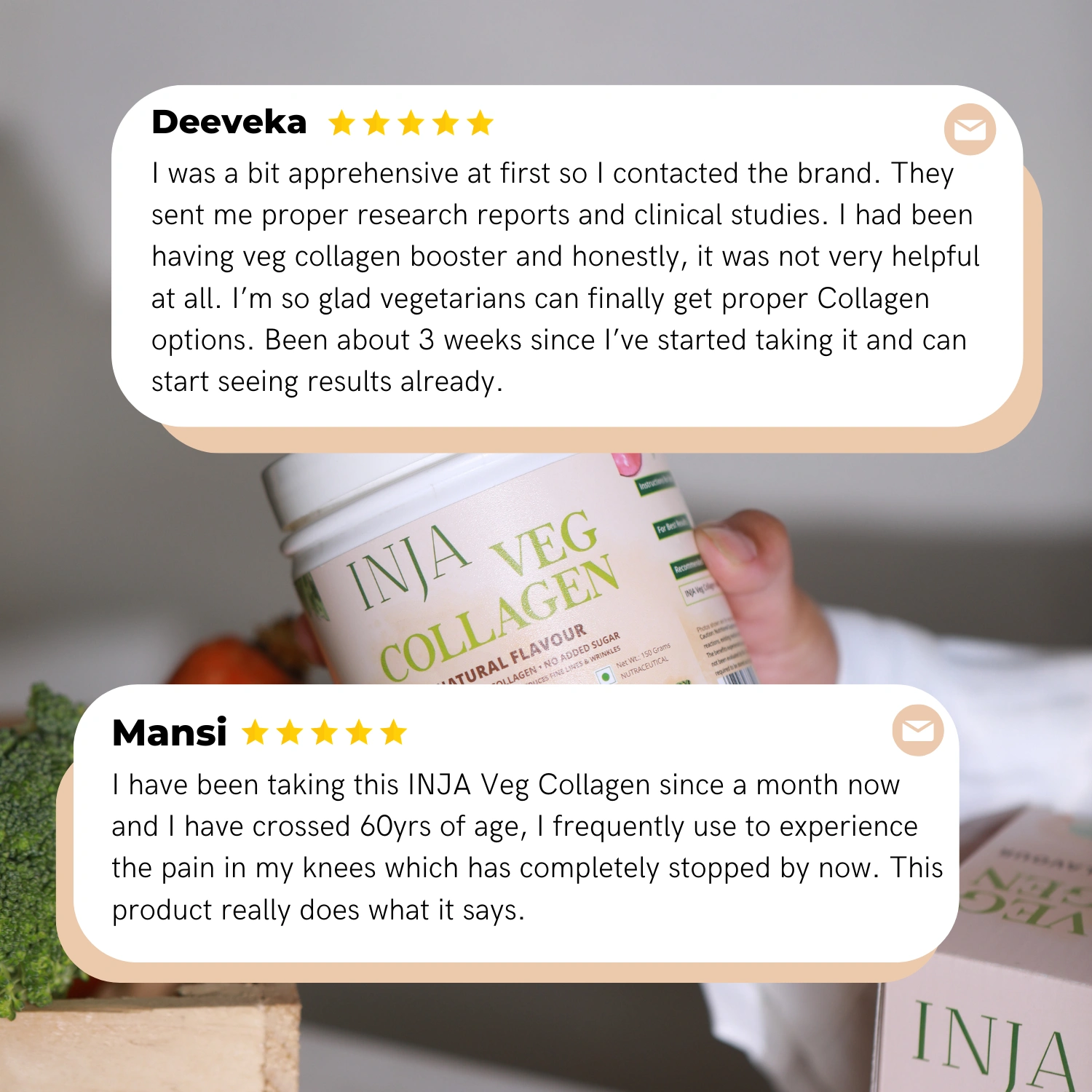 INJA Veg Collagen Natural Flavour | Vegetarian Collagen Formula for Skin, Hair, Nails & Muscle Health Support - Image 7
