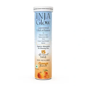 INJA Glow Liposomal Glutathione-4x Effective | Enhances Skin Glow | Reduces Dark Spots | Anti-Aging-Orange