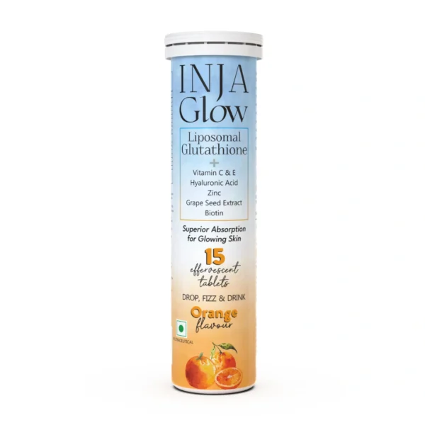 INJA Glow Liposomal Glutathione-4x Effective | Enhances Skin Glow | Reduces Dark Spots | Anti-Aging-Orange