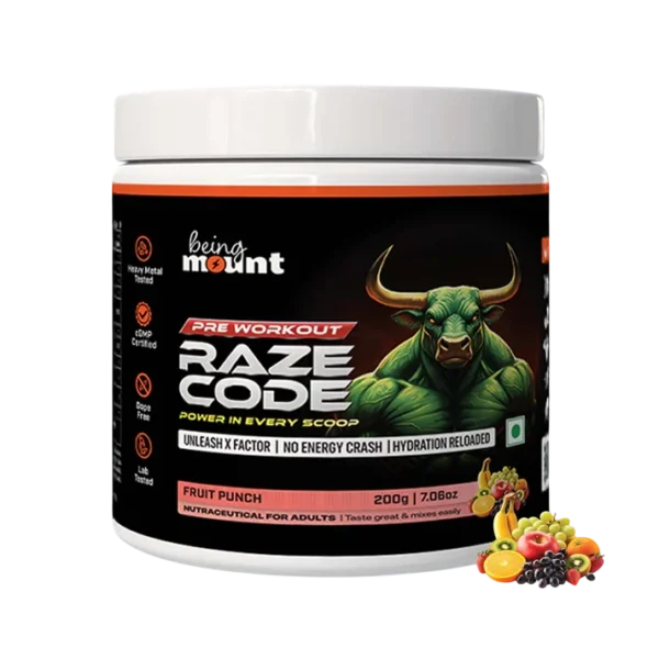 BeingMount Raze Fruit Punch Pre Workout